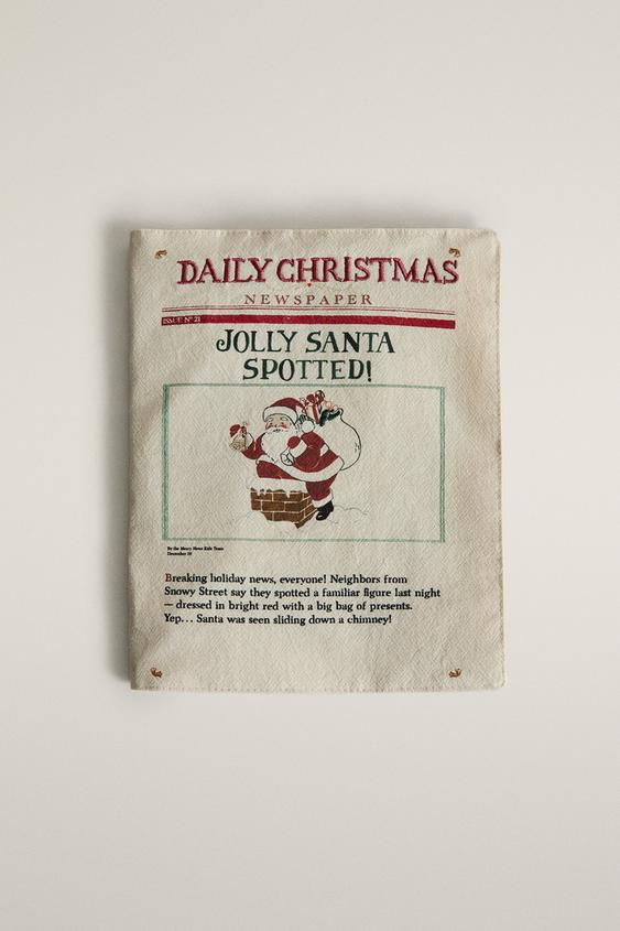 Zara KIDS' CHRISTMAS NEWSPAPER COTTON TOY - Multicolored - Image 0