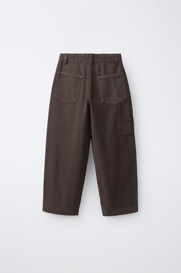 CANVAS CARPENTER PANTS — Chocolate brown 2