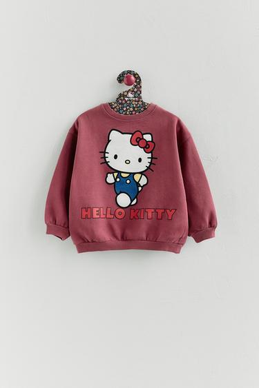 Zara HELLO KITTY © SANRIO PRINT SWEATSHIRT - Dark pink