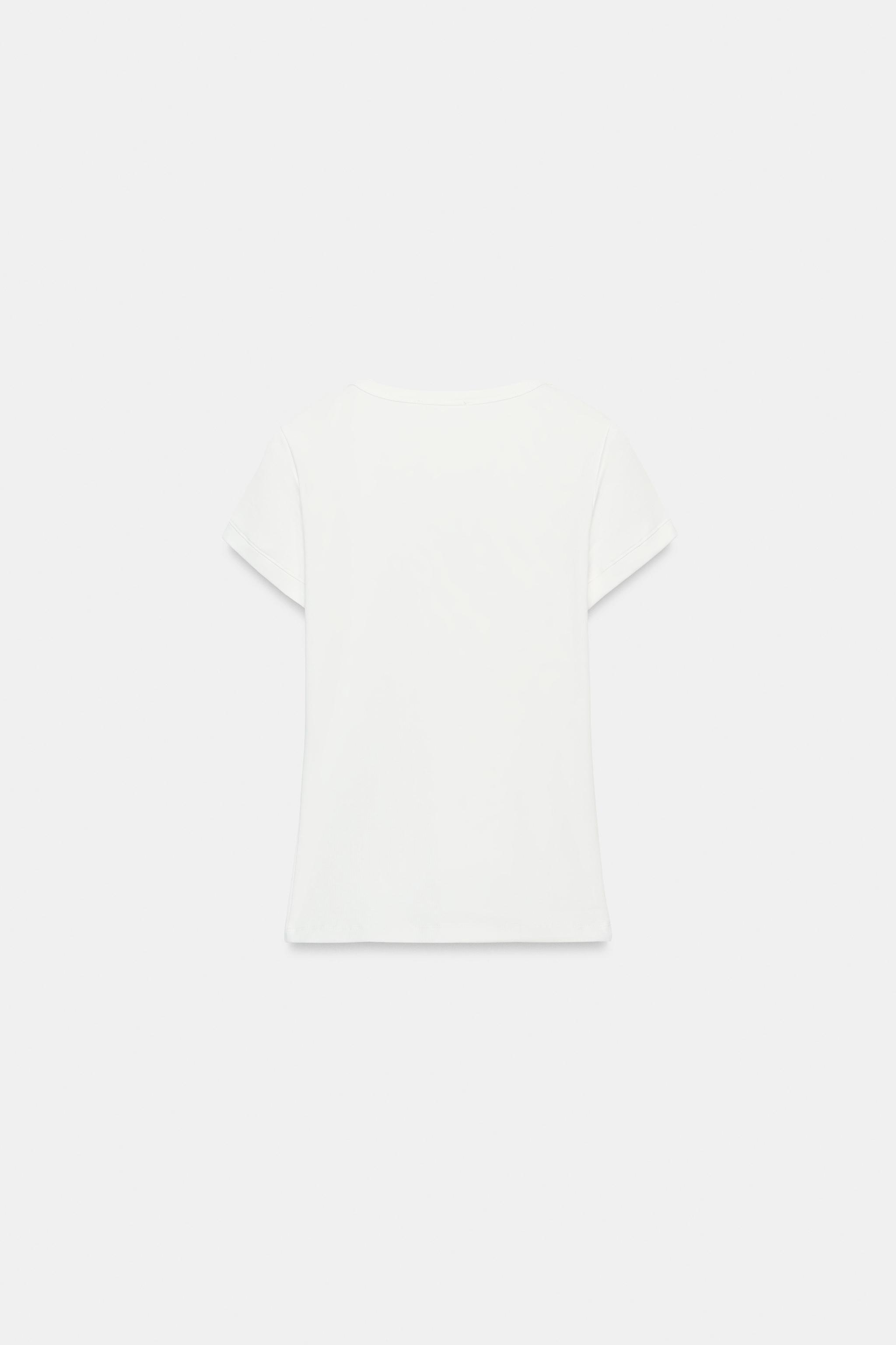 T-SHIRT CÔTELÉ À BOUTONS