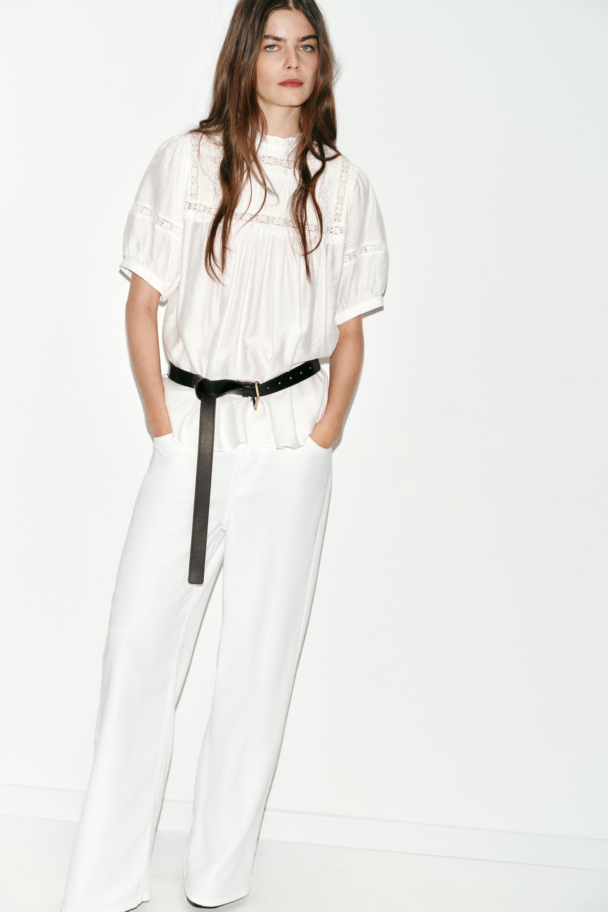 ROMANTIC PUFF SLEEVE BLOUSE - White | ZARA United States