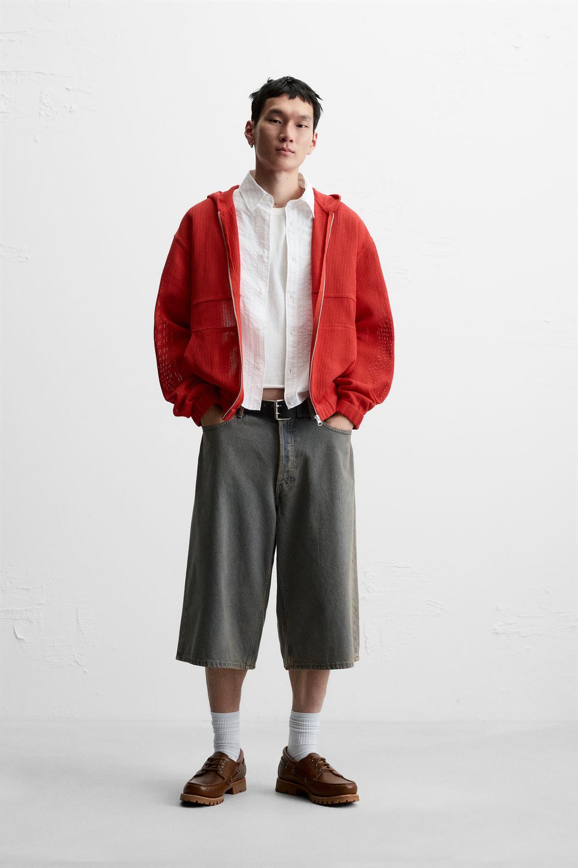 КУРТКА ИЗ ОТКРЫТОЙ ТКАНИ С КАПЮШОНОМ ОТ ZARA