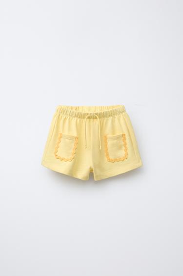 WAVY POCKET BERMUDA SHORTS CASA LAWA © X ZARA KIDS - Yellow by Zara