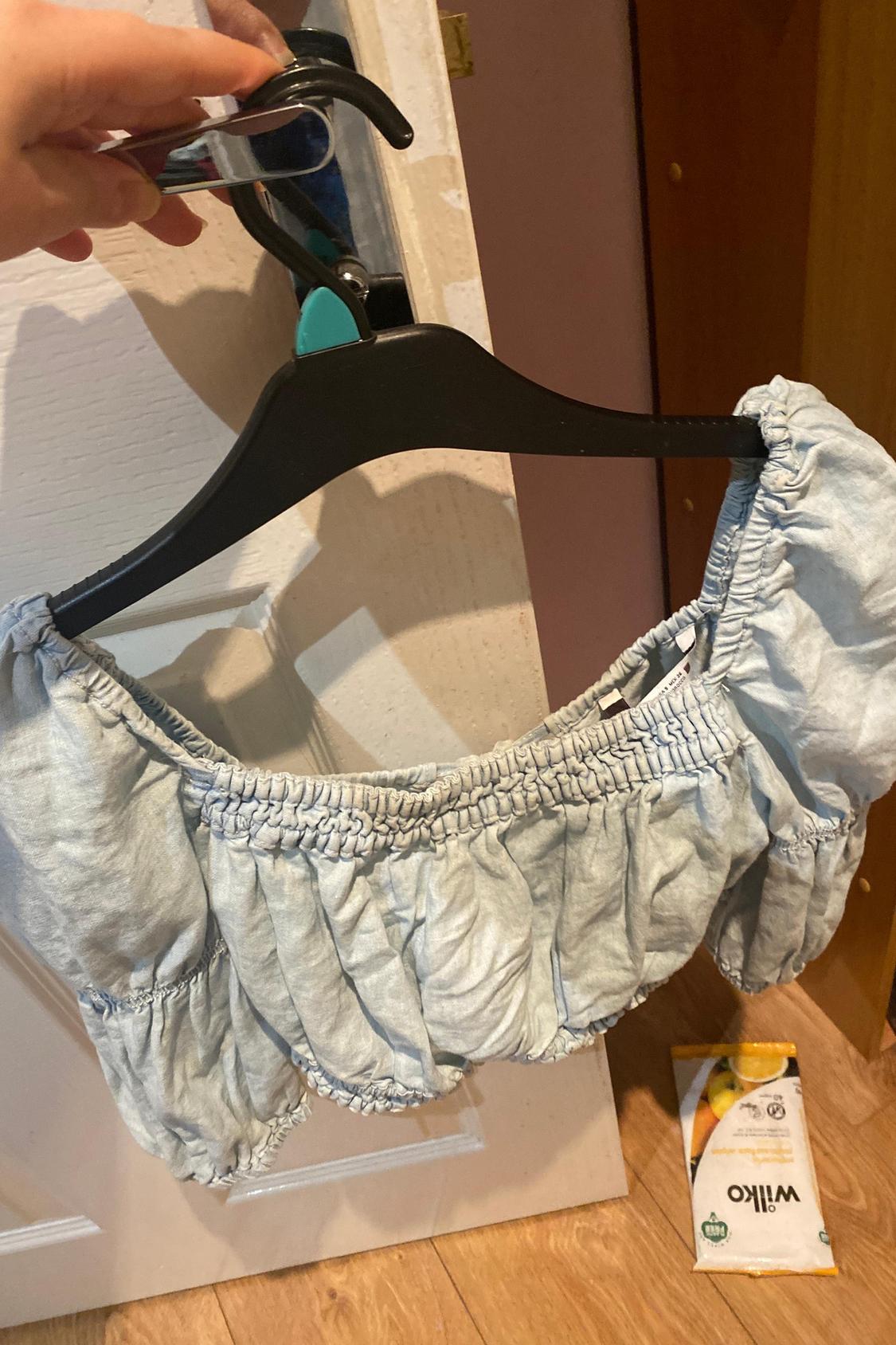 LINEN BLEND CROP TOP