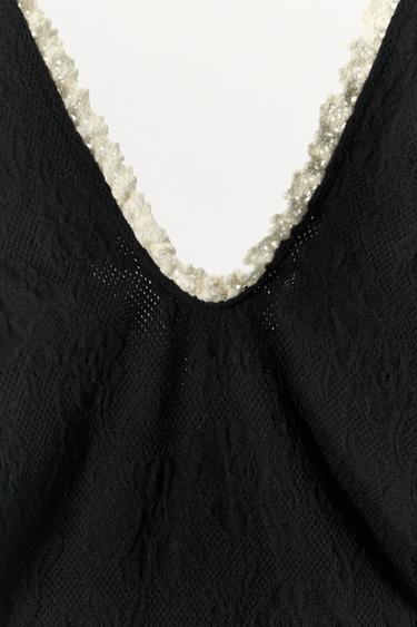 BODY SEAMLESS DENTELLE - Noir / Blanc de Zara - Image 10