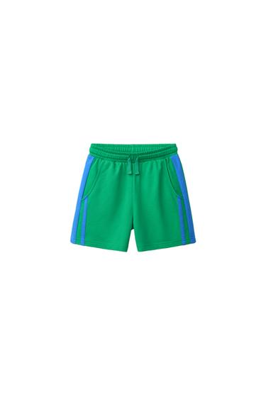 SIDE STRIPE BERMUDA SHORTS - Green by Zara