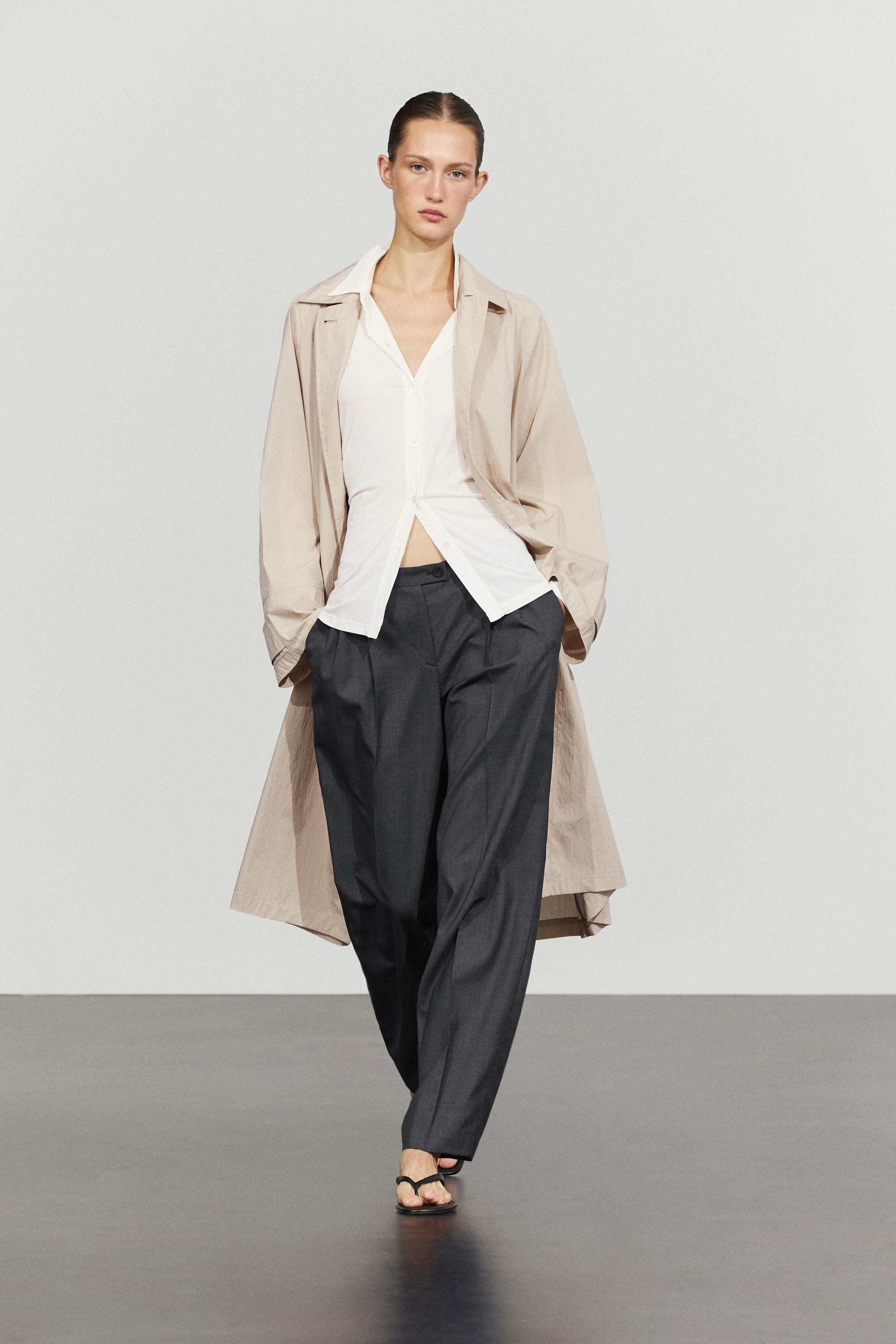 100% cool wool pleated pants — Cobalt