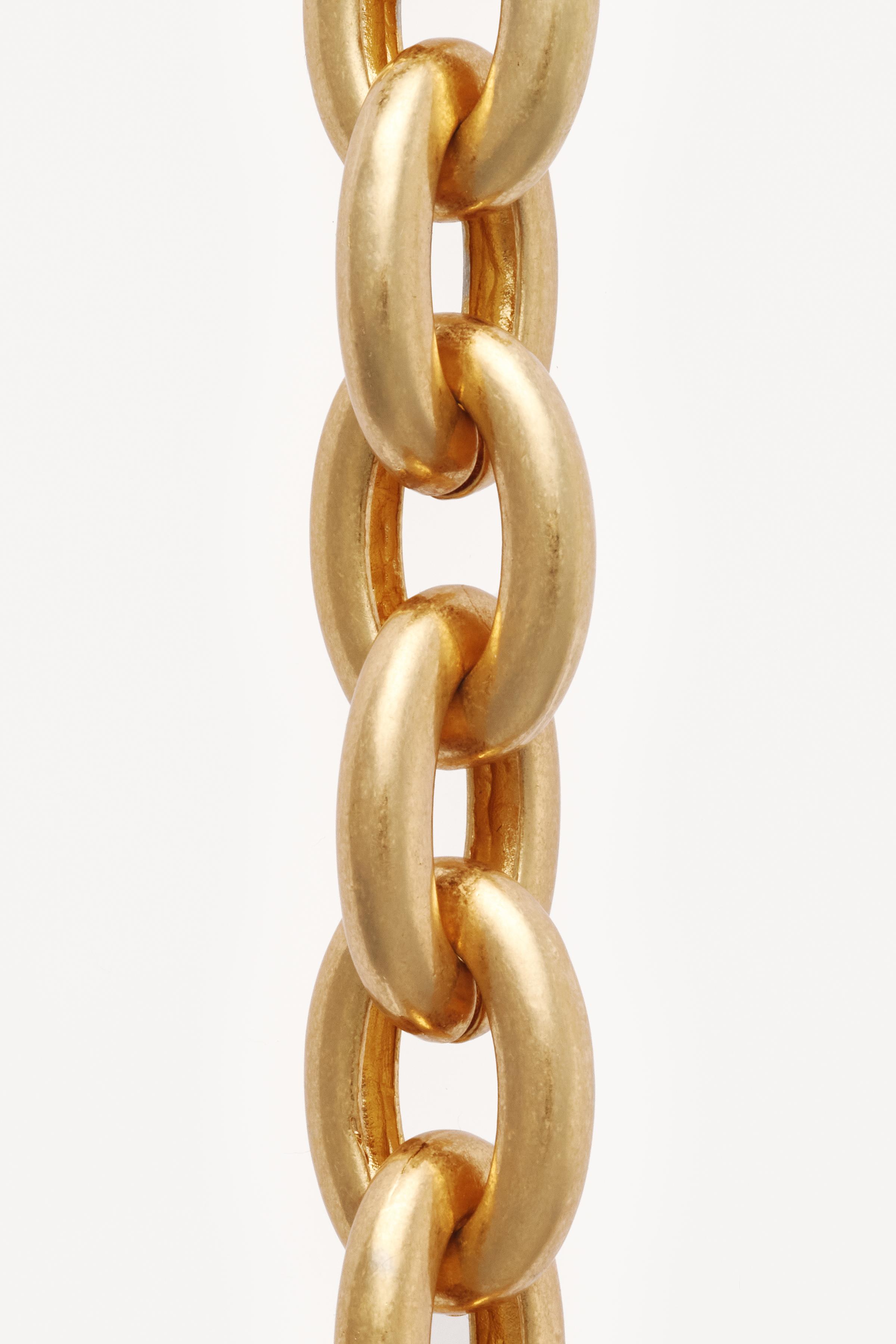 Willy Chavarria × Zara ネックレス WILLY CHAVARRIA X ZARA PEARL JEWELED MAXI LINK NECKLACE - Golden