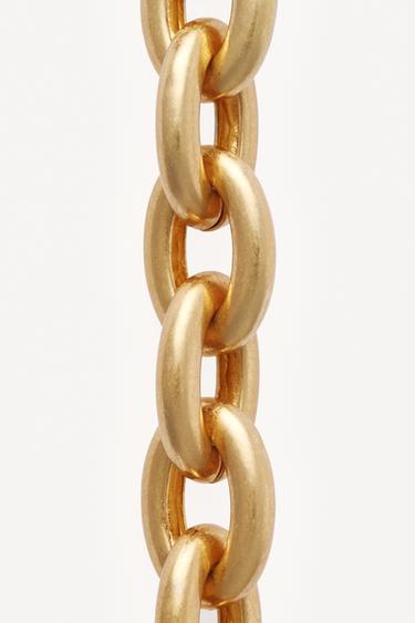 WILLY CHAVARRIA X ZARA MAXI CHAIN LINK FAUX PEARL JEWEL NECKLACE - Golden by Zara - Image 3