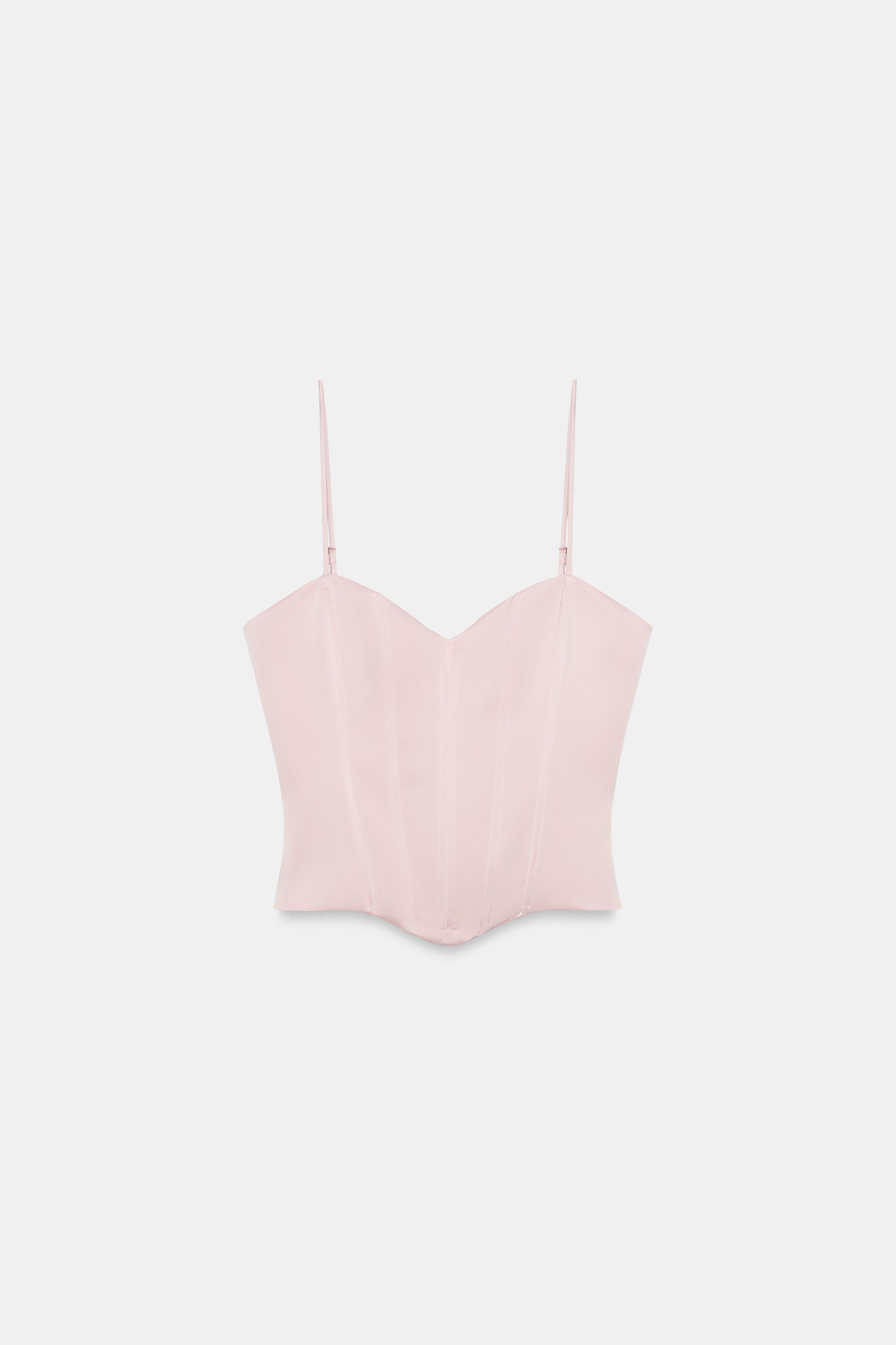 SATIN EFFECT CORSET TOP