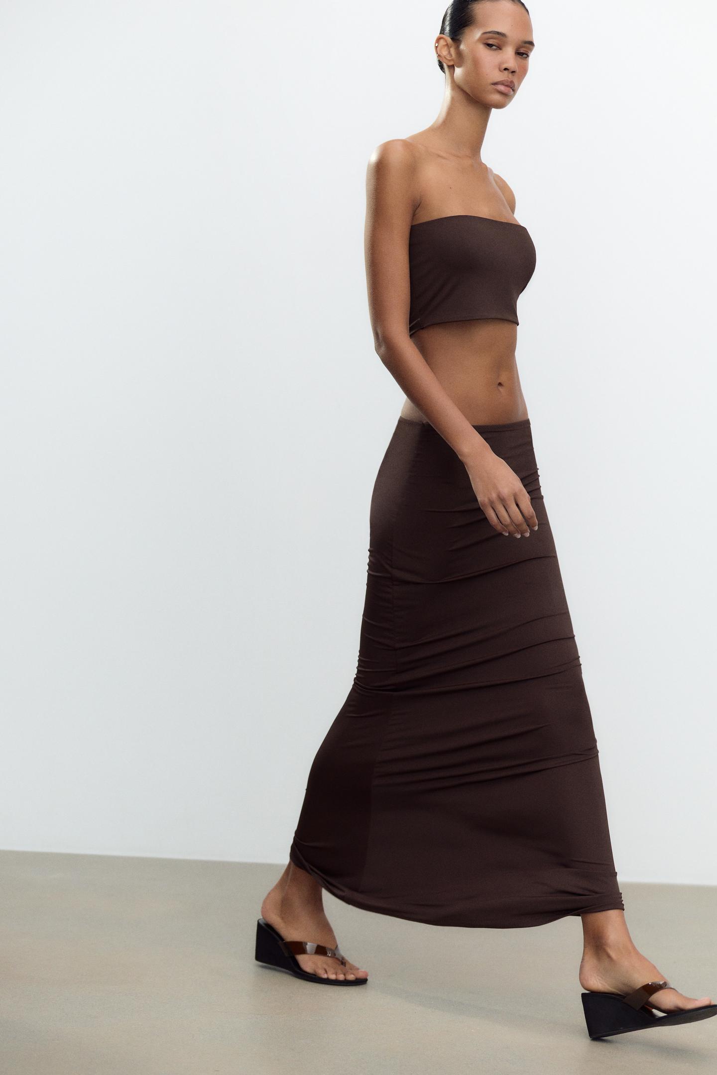 LONG POLYAMIDE SKIRT