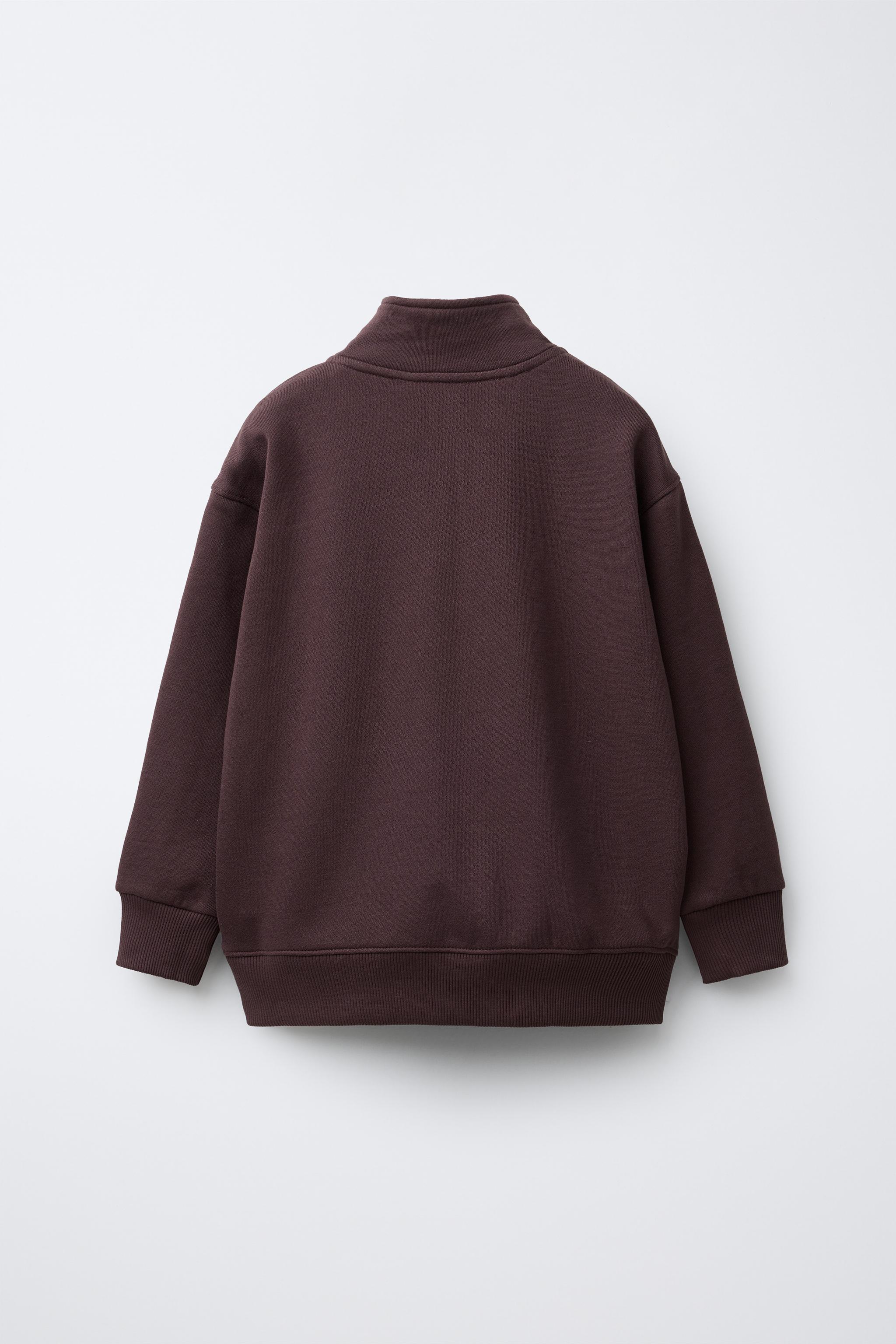 トップス A&S / Woven sweat Westbound Acai Brush Floral Long Sleeve Quarter Zip Pullover