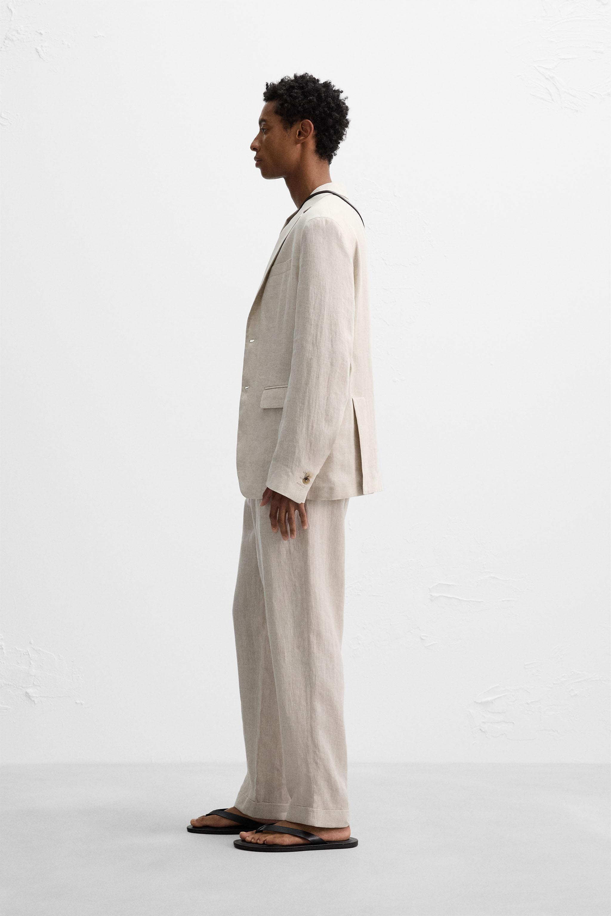 PANTALON DE COSTUME 100 % LIN