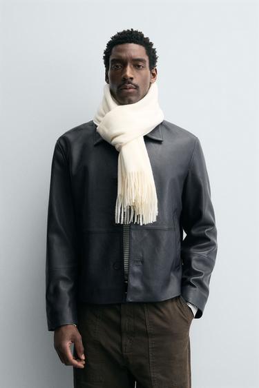 BUFANDA FLECOS - Crudo de Zara - Imagen 0