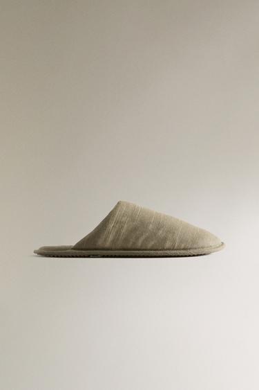 SAPATILHA DE LINHO - Verde da Zara - Imagem 0