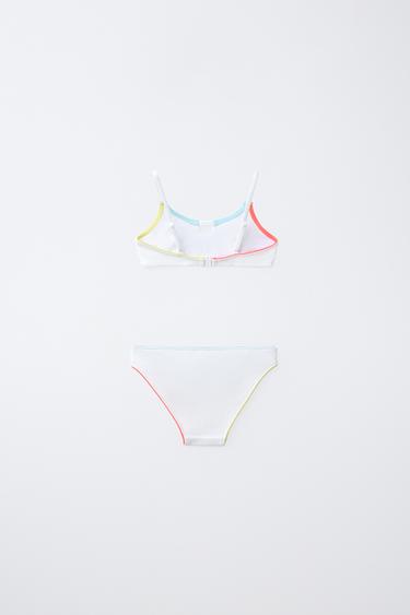 AGE 6–14 / MARINE EMBROIDERED BIKINI - Ecru by Zara - Image 1