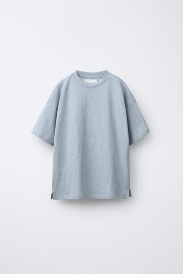 PLAIN T-SHIRT - Grey / Blue by Zara - Image 0