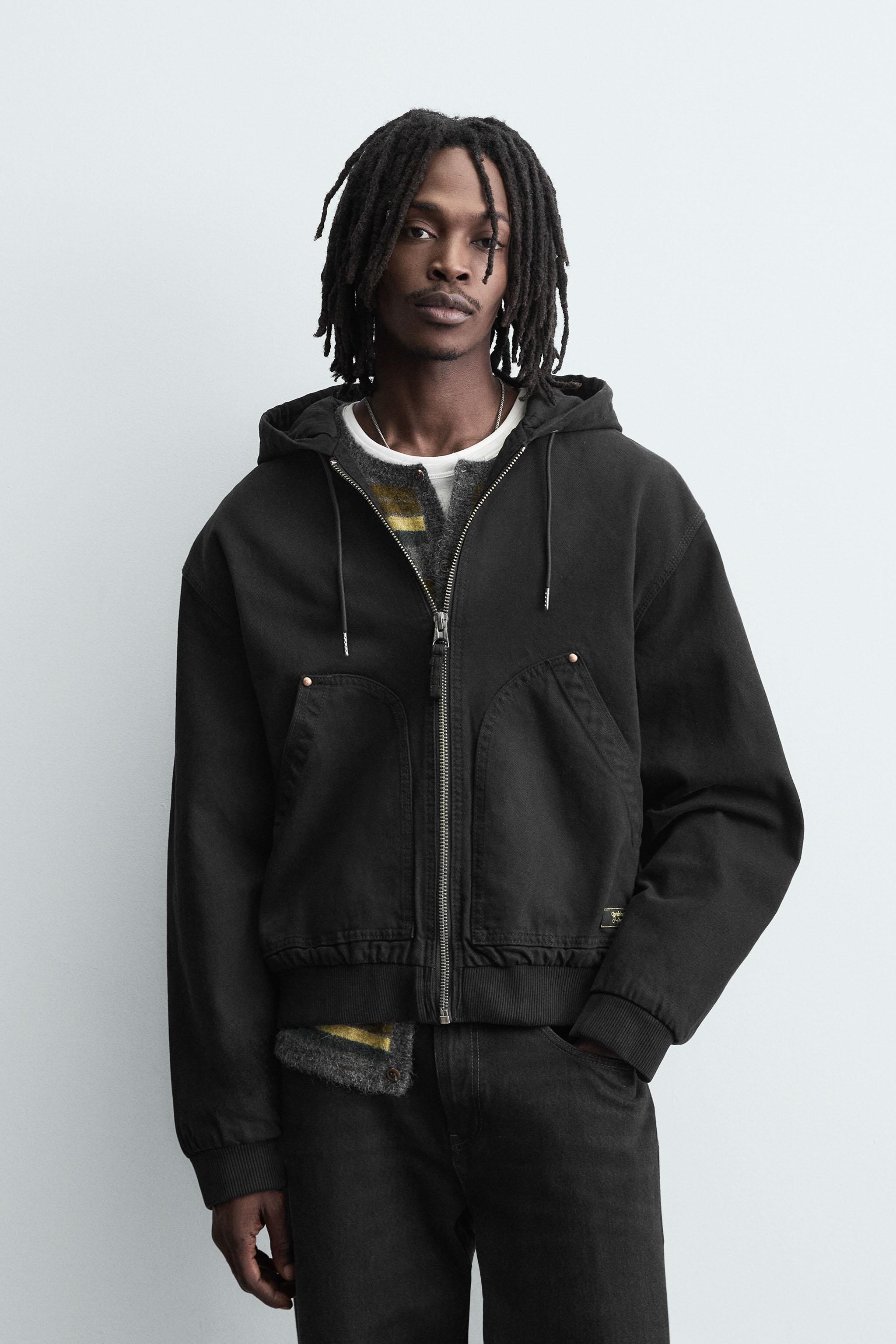 メンズウェア T042420006 COMBINATION HOODED JACKET M Men's Lightweight Jacket Hooded Outdoor Hiking Windbreaker