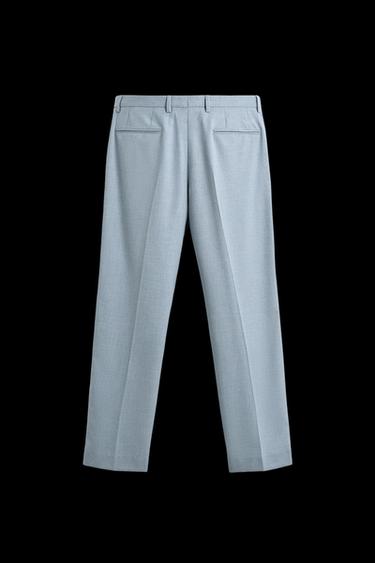 SLIM FIT SUIT TROUSERS - Sky blue by Zara