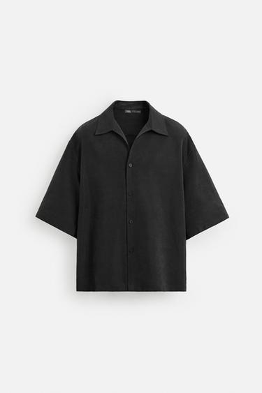 CAMISA FLUIDA RELAXED FIT - Negro de Zara