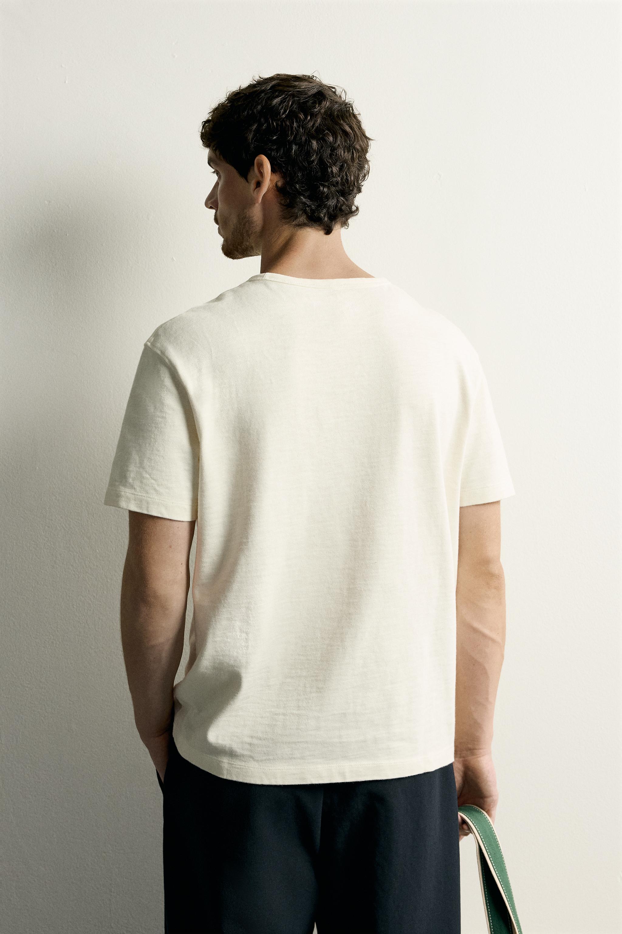 Мужские футболки Zara REGULAR FIT SHORT SLEEVE T-SHIRT — фото 3