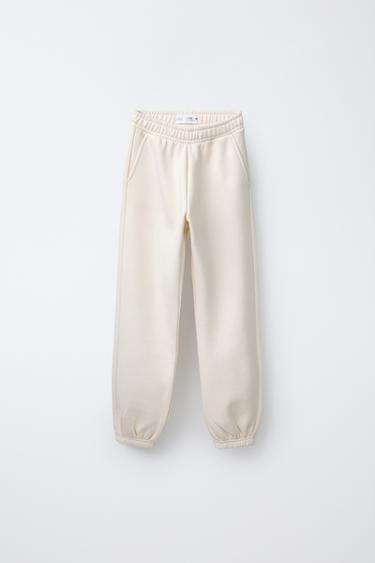 PANTALÓN JOGGER FELPA - Crudo de Zara