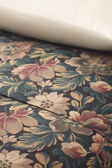 FLORAL PRINT FLAT SHEET - MIDNIGHT BLUE by Zara - Image 5