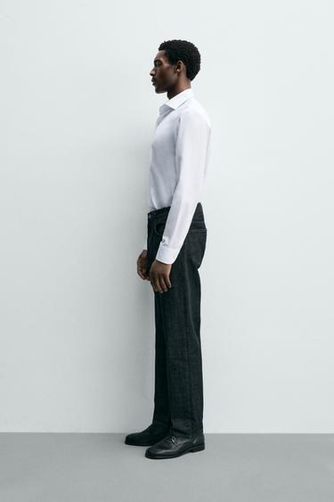 CHEMISE REGULAR FIT STRUCTURÉE - Blanc de Zara - Image 3