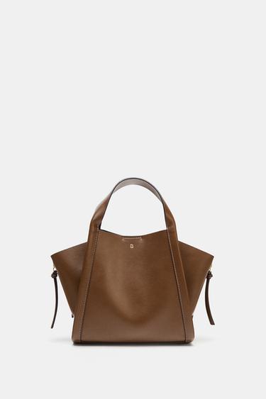 Zara CITY CROSSBODY BAG - Brown
