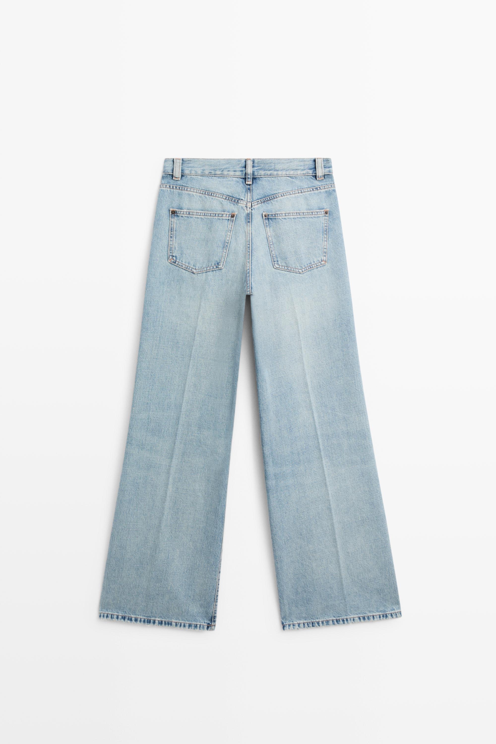 High-waist palazzo jeans
