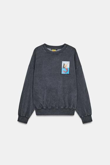 SWEAT EFFET DÉLAVÉ SAN CLEMENTE® - Gris anthracite de Zara - Image 3