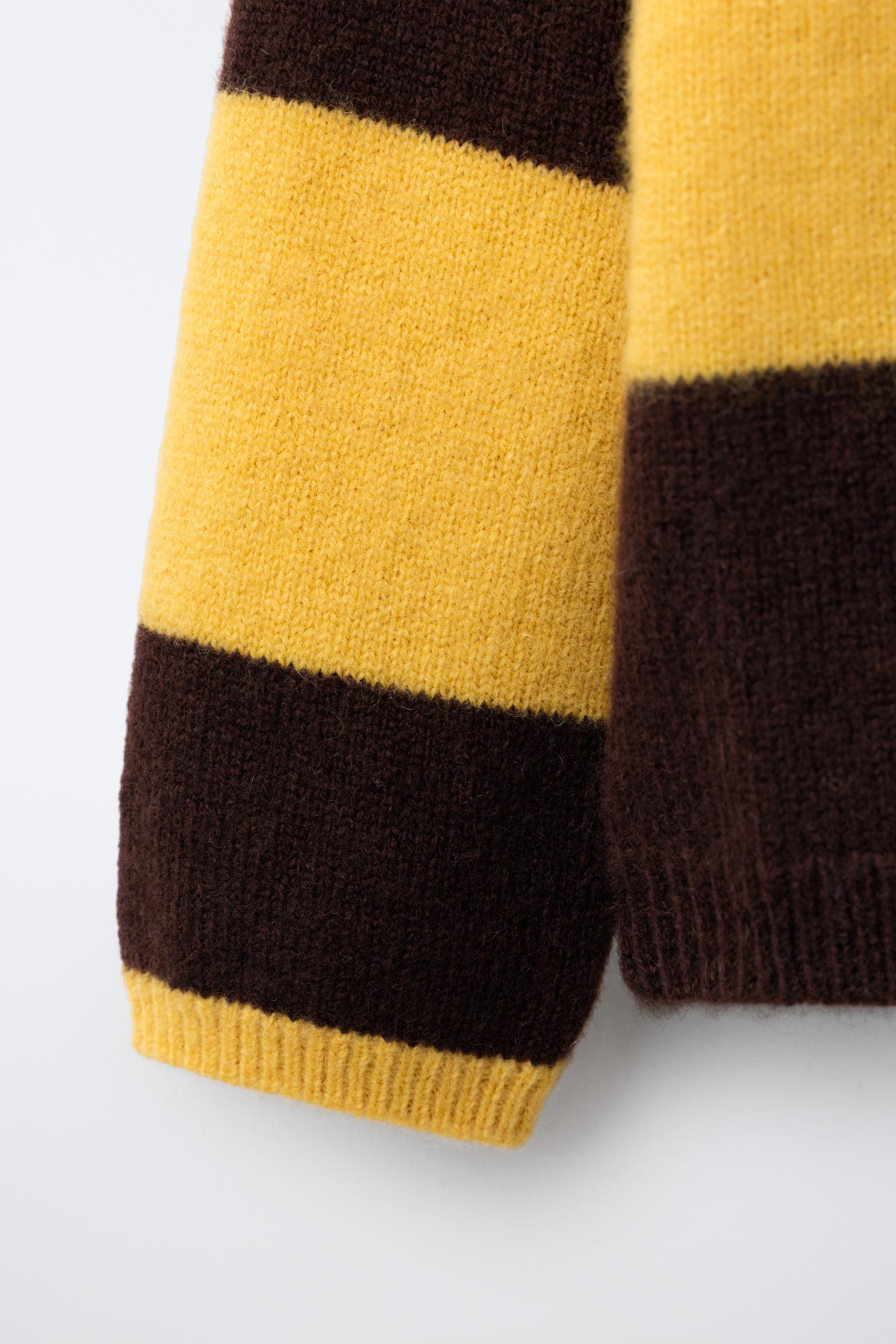 GILET EN MAILLE À RAYURES 100 % LAINE