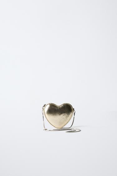 METALLIC HEART CROSSBODY BAG - Gold by Zara - Image 5