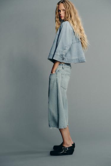 TRF DENIM CAPE JACKET - Mid-blue by Zara - Image 3