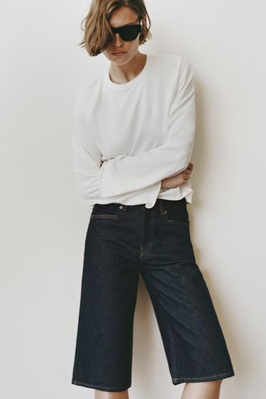 BERMUDA DENIM TIRO MEDIO ZW COLLECTION - Azul de Zara