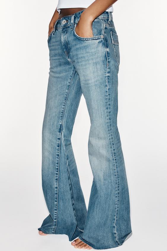 JEANS TRF FLARE EXTRA CONFORT TAILLE BASSE - Bleu marine de Zara - Image 4