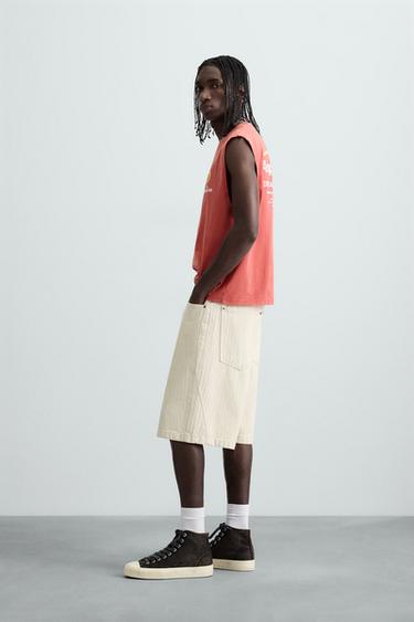 CONTRAST PRINT KNIT TANK TOP - Red by Zara - Image 3