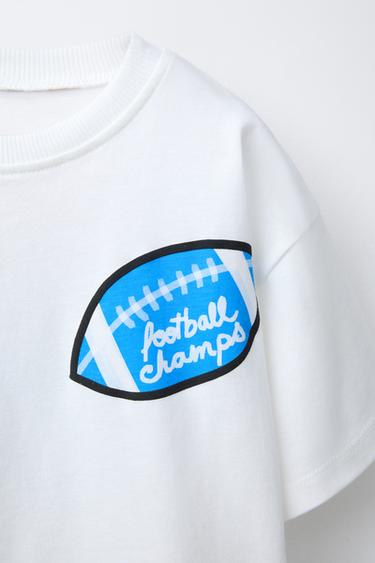 T-SHIRT IMPRIMÉ FOOTBALL - Blanc de Zara - Image 2