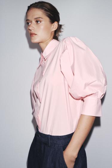 CHEMISE EN POPELINE COLLECTION ZW - Rose pastel de Zara - Image 1