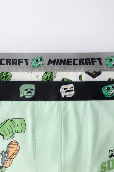 6-14 TAHUN/ PAKET DUA BOKSER MINECRAFT © MOJANG AB. ™ - Hijau / Ecru dari Zara
