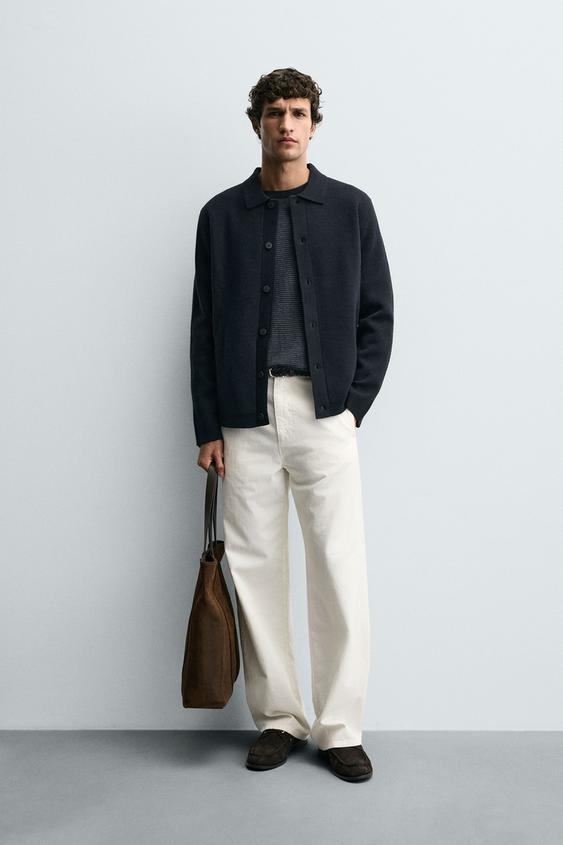 TEXTURED POCKET CARDIGAN