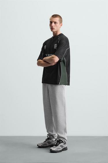 Zara RETRO SOCCER TECHNICAL T-SHIRT - Black - Image 0