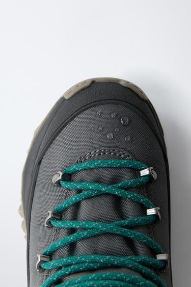 WATER-REPELLENT HIKING BOOTS - Green by Zara - Image 7