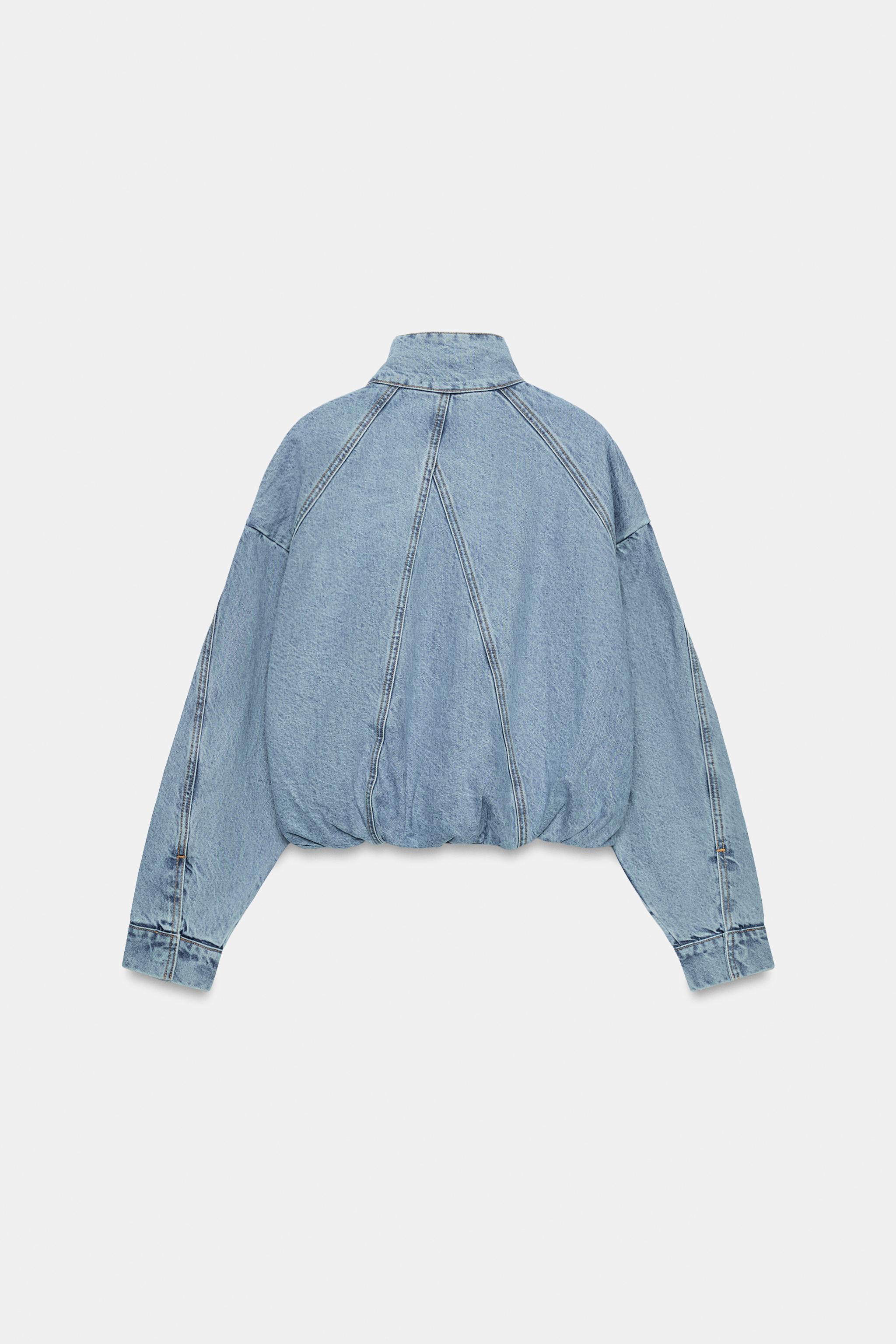 Z1975 HIGH NECK DENIM BOMBER JACKET