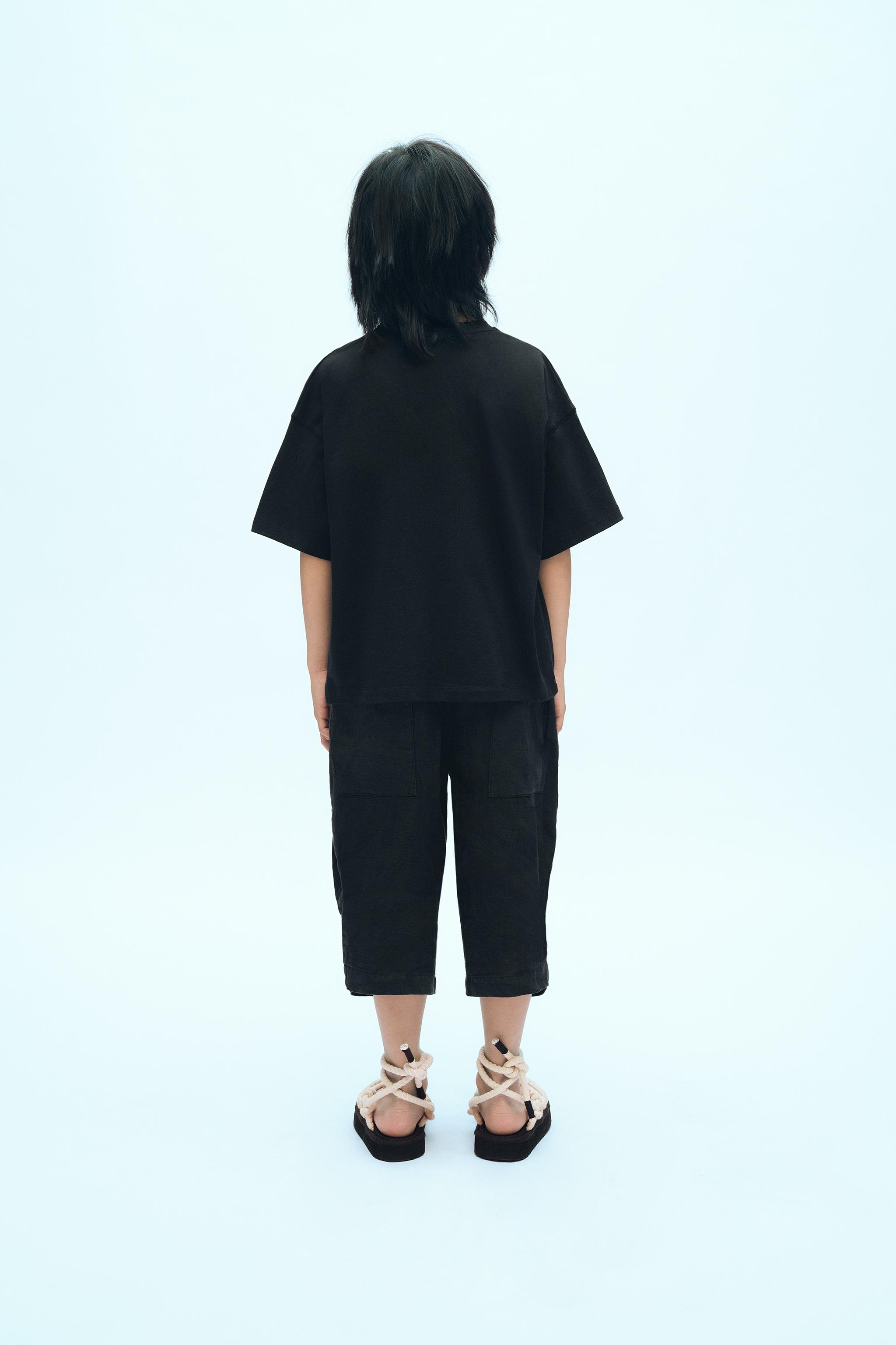 テキスト プレーンTシャツ X FANGLU LIN - ブルー | ZARA Japan