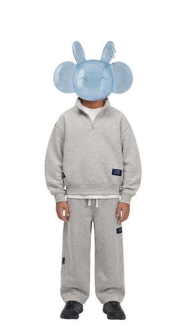 PANTALÓN FELPA BARREL ETIQUETA - Gris vigoré de Zara