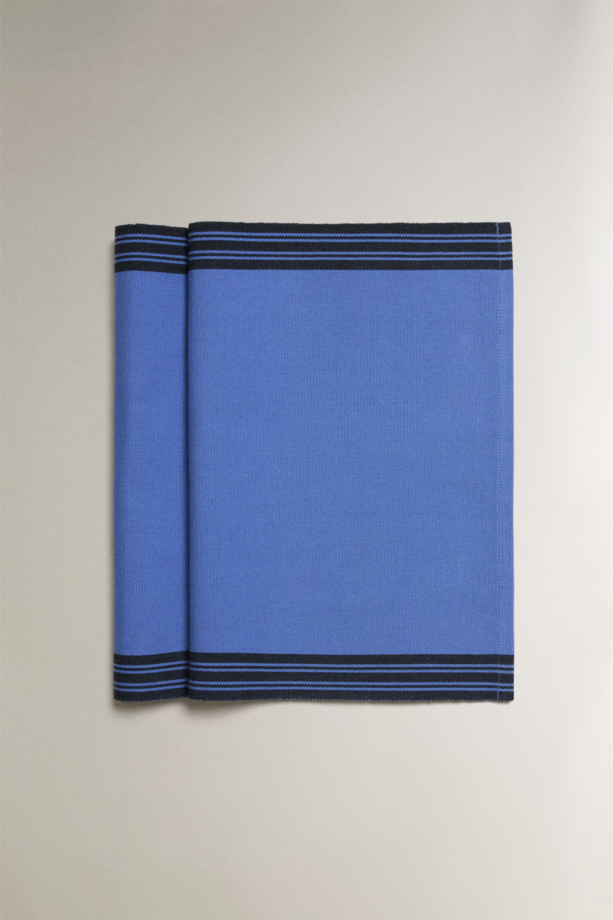 STRIPED PLACEMAT — Blue (alternate view)