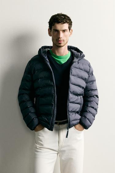 CHAMARRA ACOLCHADA LIGERA WATER REPELLENT - marino de Zara