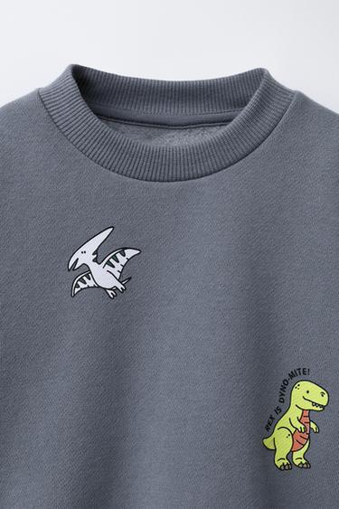 ANIMAL PRINT SWEATSHIRT - Blue grey by Zara - Image 2