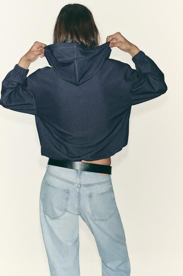 HOODED BOMBER JACKET - Indigo by Zara - Image 4